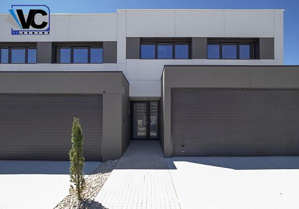 نمای ساختمان مدرن با ورق سیمانی