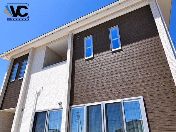 نمای طرح چوب سیمانی